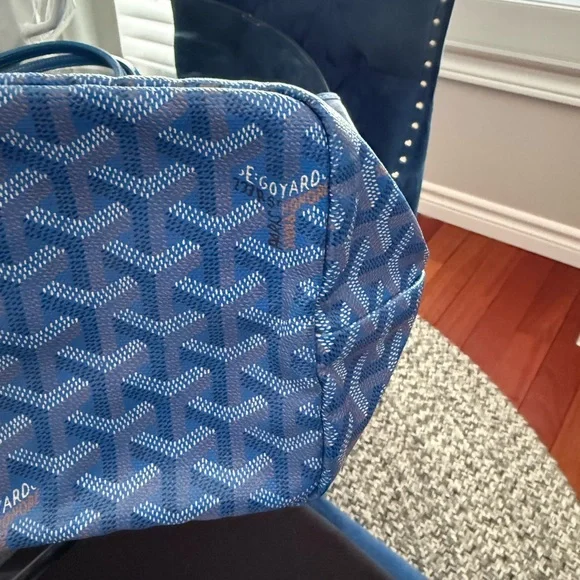 Goyard Blue Monogram Tote - Picture 6 of 16